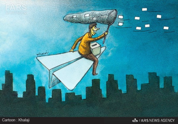 موشک سواری تلگرامی در فضای انتخابات!+کارتون