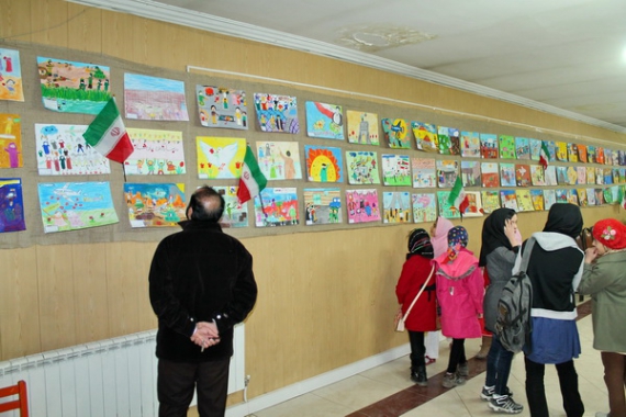 گشايش نمايشگاه آثار هنرهای تجسمی کودکان همدانی+تصاویر