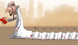 کاریکاتور/مسئولیت فاجعه منا بر دوش آل سعود است
