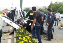 عدم رعايت سرعت مطمئنه منجر به مرگ راننده 206 شد