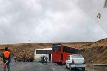 برخورد ۲ دستگاه اتوبوس در گردنه اسدآباد/ یک نفر کشته شد