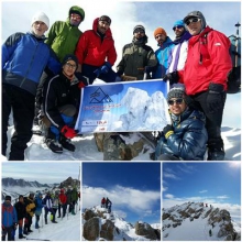 صعود کوهنوردان همدانی به قله کلاغ لانه