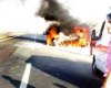 واژگوني پرايد، مرگ راننده و همسرش را در زبانه هاي آتش رقم زد 